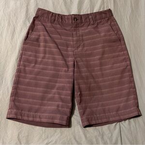 Adidas Shorts Mens 30 Golf Red/Purple Striped‎ Check Classic Preppy Casual Chino